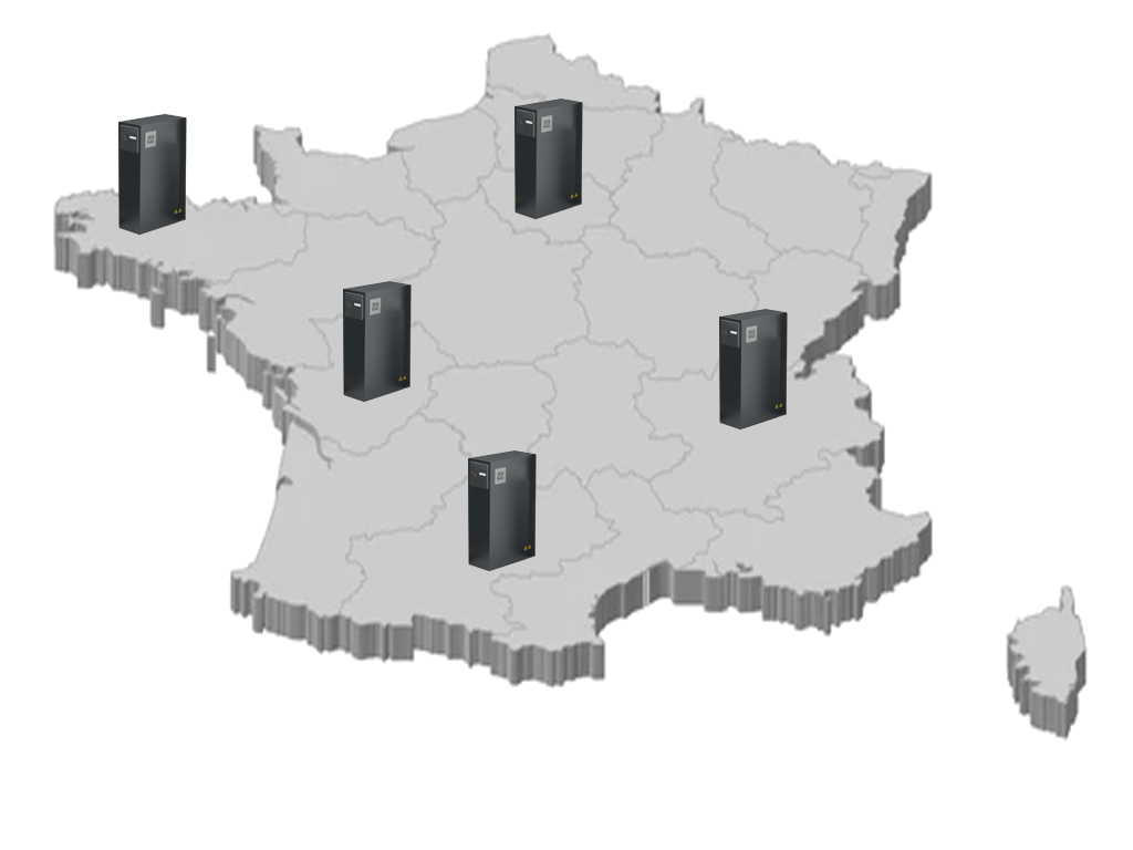 carte France distributeur implantation muret technique