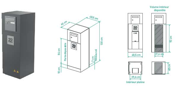 coffret technique electricite gaz dimension schema mtf50 technibox