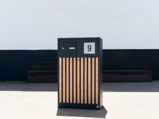 habillage coffret edf muret technique acier et bois