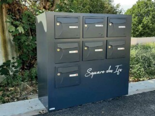 muret multi boites aux lettres pour habillage coffret électricité gaz lotissement