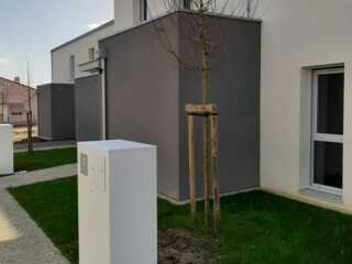 Habillage muret technique enedis technibox lotissement Bouygues immobilier Royan 17