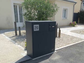 muret extérieur cache coffret edf grdf maison individuelle Arnage 72230 Sarthe